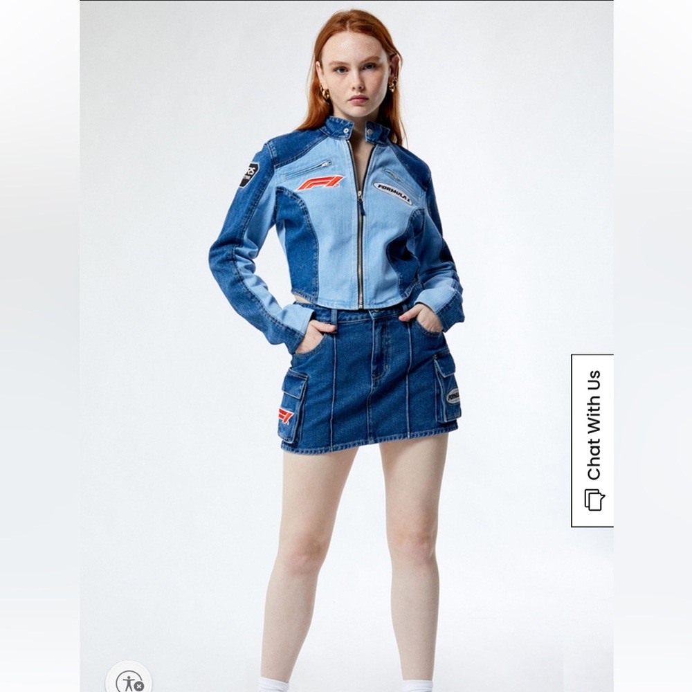 Formula 1 x PacSun Denim Cargo Skirt